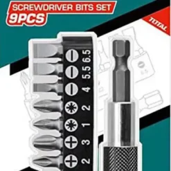 Total 9PCS Screwdriver Bits Set