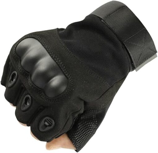 Half Finger Tactical black Gloves - Image 4