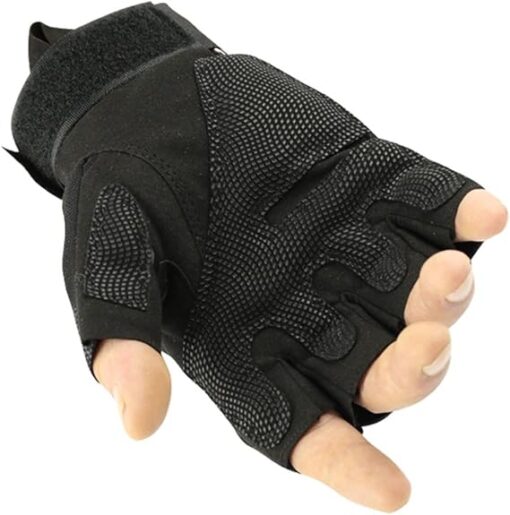 Half Finger Tactical black Gloves - Image 5