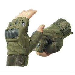 Half Finger Tactical Olive Gloves