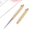 Gold Titanium Toothpicks Keychain Brass