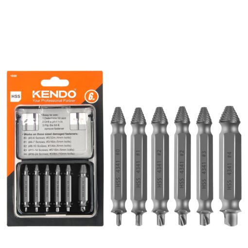 Kendo 6 pc screw extractor