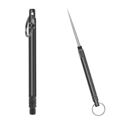 Black Titanium Toothpicks Keychain Brass