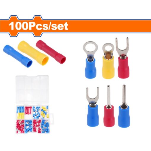WADFOW 100PCS ASSORTED WIRE TERMINAL SET