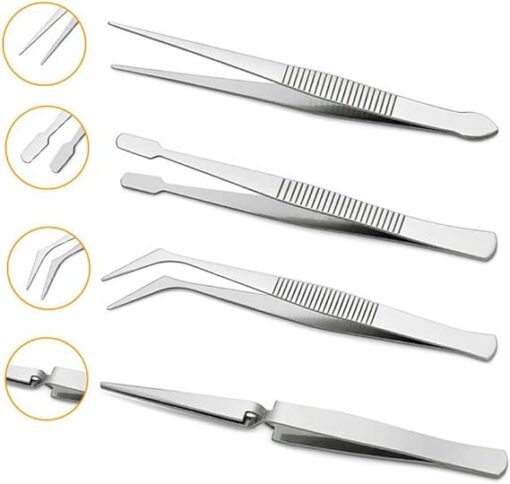 4-Piece Tweezers Set