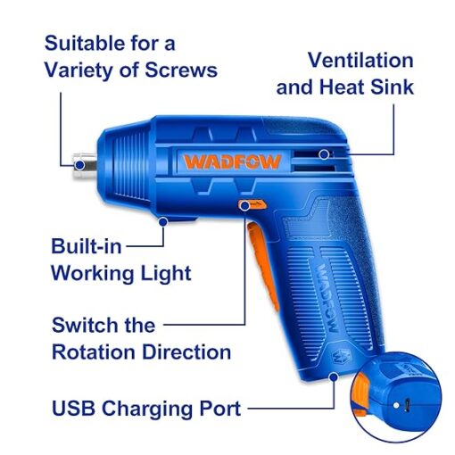 WADFOW Cordless Screwdriver, 4V - Image 4