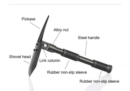 Olive mini Foldable military shovel - Image 7