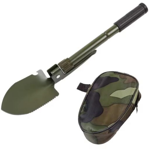 Olive mini Foldable military shovel - Image 4