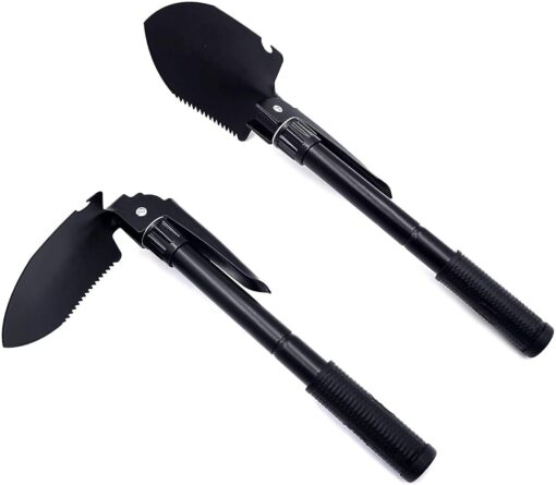 Olive mini Foldable military shovel - Image 3