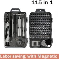 115 in 1 Screwdriver Set: Magnetic Precision Bit Kit