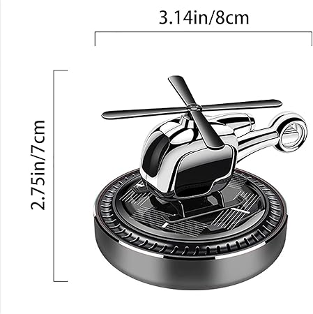 Helicopter Car Air Fresheners Rotating Airplane (silver) - Image 5