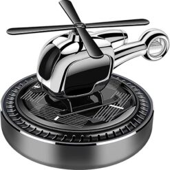 Helicopter Car Air Fresheners Rotating  Airplane (silver)