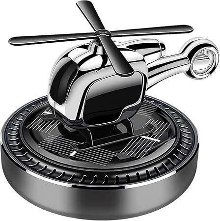 Helicopter Car Air Fresheners Rotating Airplane (silver)