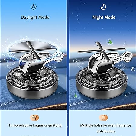 Helicopter Car Air Fresheners Rotating Airplane (silver) - Image 3