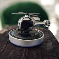 Helicopter Car Air Fresheners Rotating  Airplane (silver)