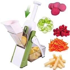 Vegetable slicer, dicer, or cutter with 30 different patterns and built-in blades