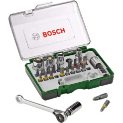BOSCH Screwdriver Bit Set 27 pieces with Ratchet