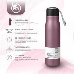 Pink Vacuum-insulated water bottle