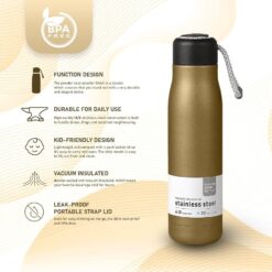 Gold Vacuum-insulated water bottle