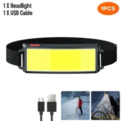 Rechargeable COB LED Headlamp